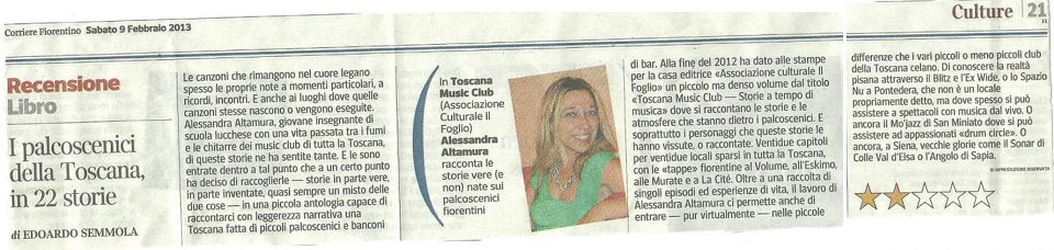 Corriere fiorentino, 9 febbraio 2013, recensione di Edoardo Semmola