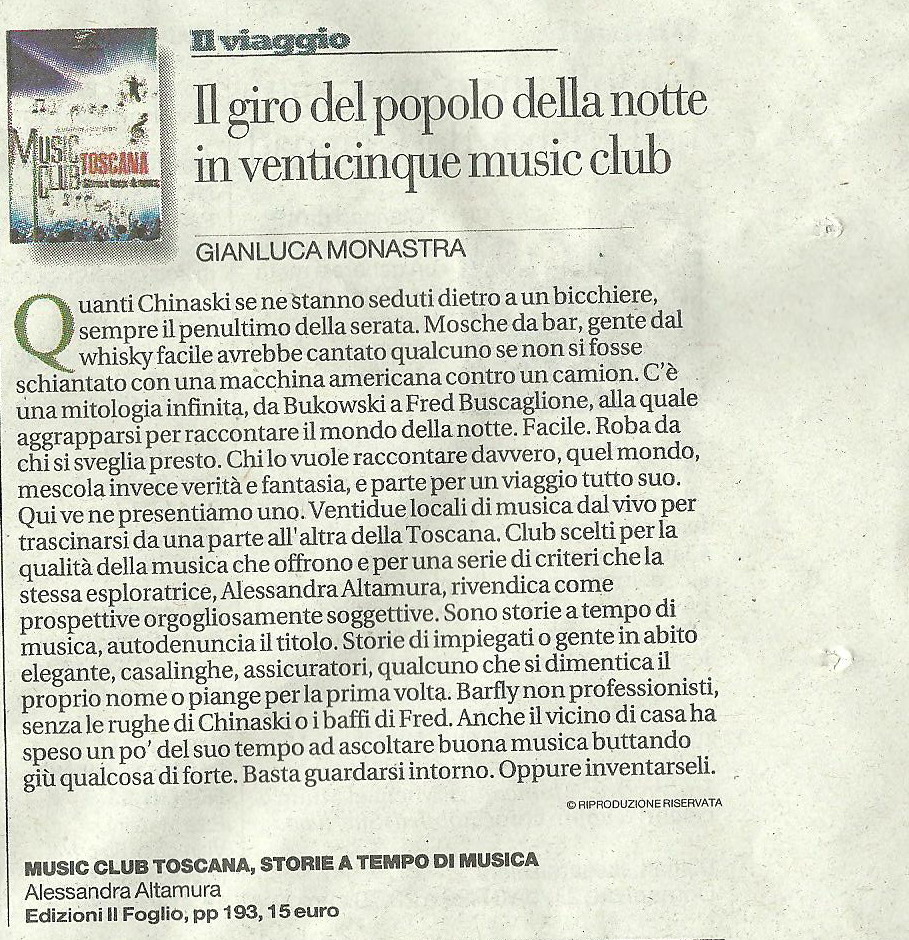 Repubblica 17 febbr 2013, recensione di Gianluca Monastra